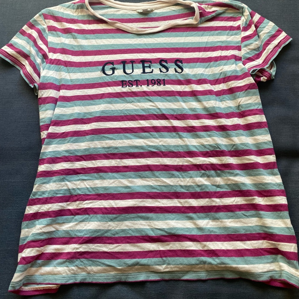 “Guess” striped tee